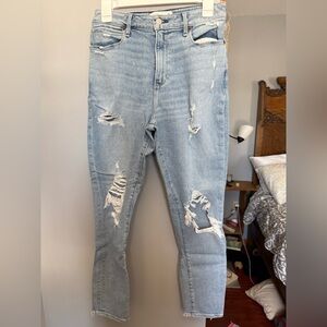 Abercrombie & Fitch Light Blue Distressed Skinny Jeans